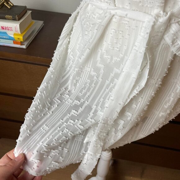 Anthropologie VACAY XL Tie Wrap Top White - Picture 6 of 6